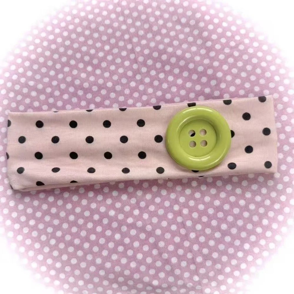 Y2K Subculture Large Button Polka Dot Headband Photography Dressing Yoga Going Out on the Street INS Decoration Accessories Y2K Subculture Large Button Polka Dot Headband Photography Dressing Yoga Going Out on the Street INS Decoration Accessories