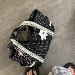 Korean Polka Dot Shoulder Bag For Women Retro Fashion Large Capacity Tote Bag Literary Work Commute Versatile Canvas Handbag - Image 4