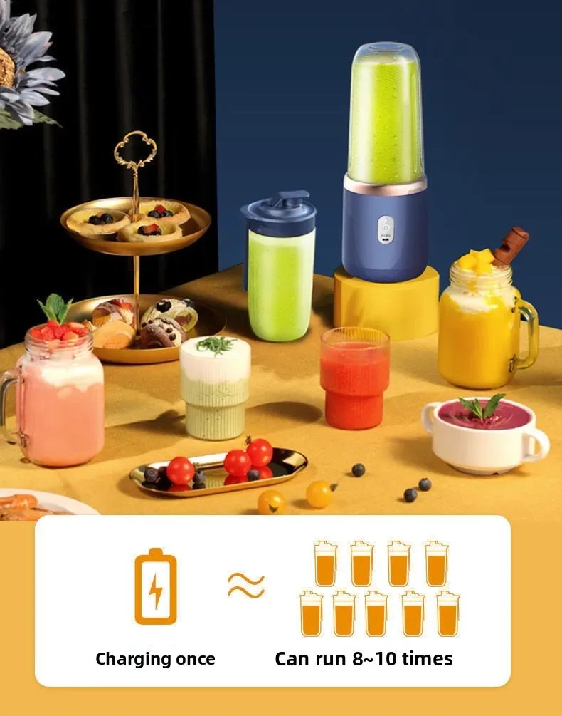 Portable Fruit Juice Blenders Summer Personal Electric Mini Bottle Home USB 6 Blades Juicer Cup Machine For Kitchen Portable Fruit Juice Blenders Summer Personal Electric Mini Bottle Home USB 6 Blades Juicer Cup Machine For Kitchen