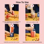 Portable Fruit Juice Blenders Summer Personal Electric Mini Bottle Home USB 6 Blades Juicer Cup Machine For Kitchen - Image 5
