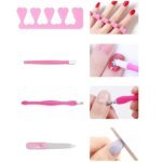 LINMANDA Professional USB Electric Nail Drill Polish File Kit with UV LED Nail Lamp Gel Manicure Dryer Lamp Acrylic Starter Set - Image 6