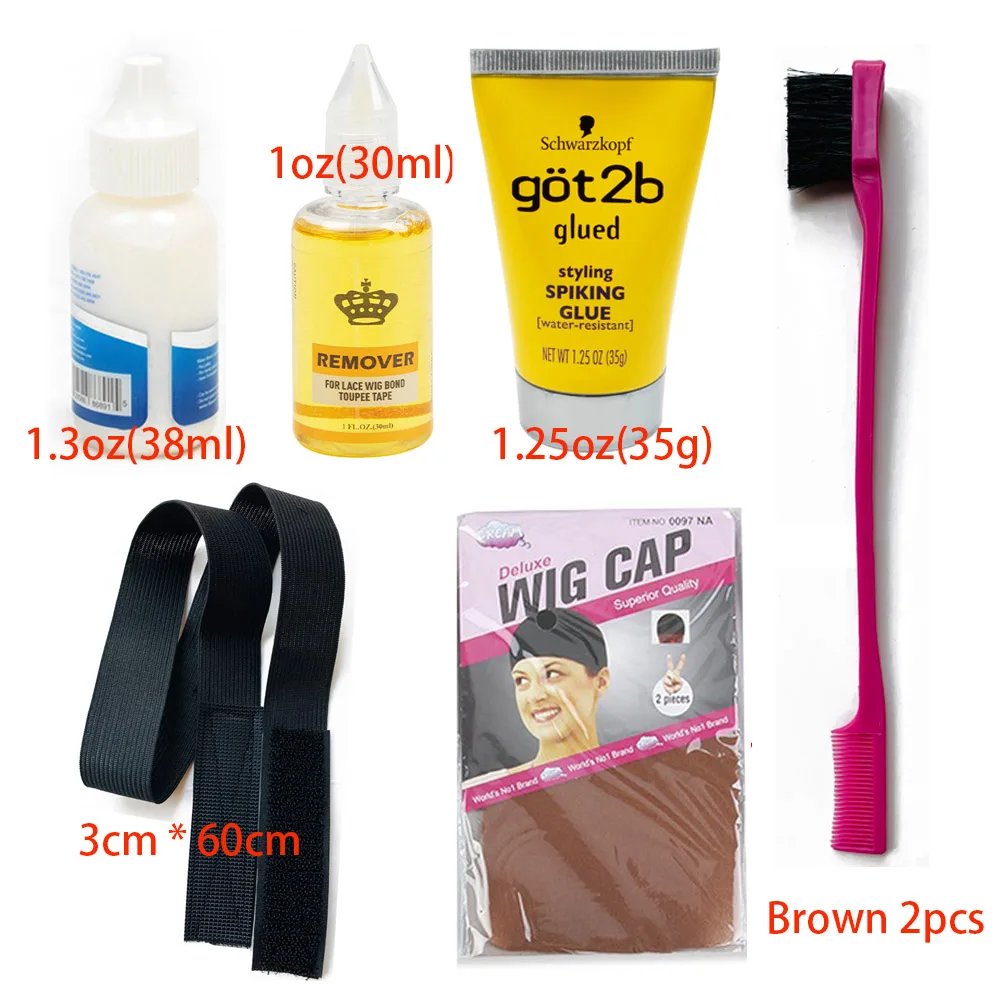 Wig Installation Kit Set Adhesive Bold Glue Remover Wax Stick Walker Tape Ultra Hold Glue Got 2b Glue Spray for Hair Extension