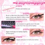 DIY Lash Extension Kit Clusters Individual Eyelashes Kit 9-16mm with Bond and Seal Wispy Natural Mange Lashes - Image 5