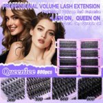 QUEENICE Lashes Cluster DIY Lash Extension Mixed Tray Clusters Eyelashes Fluffy Individual Lashes Cat Eye Lash Extension - Image 4