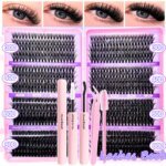 QUEENICE Lashes Cluster DIY Lash Extension Mixed Tray Clusters Eyelashes Fluffy Individual Lashes Cat Eye Lash Extension - Image 3