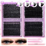 QUEENICE Lashes Cluster DIY Lash Extension Mixed Tray Clusters Eyelashes Fluffy Individual Lashes Cat Eye Lash Extension - Image 6