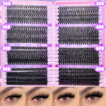 QUEENICE Lashes Cluster DIY Lash Extension Mixed Tray Clusters Eyelashes Fluffy Individual Lashes Cat Eye Lash Extension - Image 2