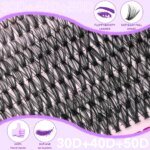 700PCS-30D/40D/50D 80D DIY Eyelash Extension Kit Mixed Length 9-16mm, D-Curl Eyelashes for DIY and Various Festive Celebrations - Image 5