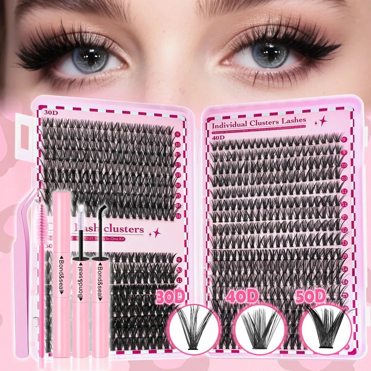 700PCS-30D/40D/50D 80D DIY Eyelash Extension Kit Mixed Length 9-16mm, D-Curl Eyelashes for DIY and Various Festive Celebrations 700PCS-30D/40D/50D 80D DIY Eyelash Extension Kit Mixed Length 9-16mm, D-Curl Eyelashes for DIY and Various Festive Celebrations