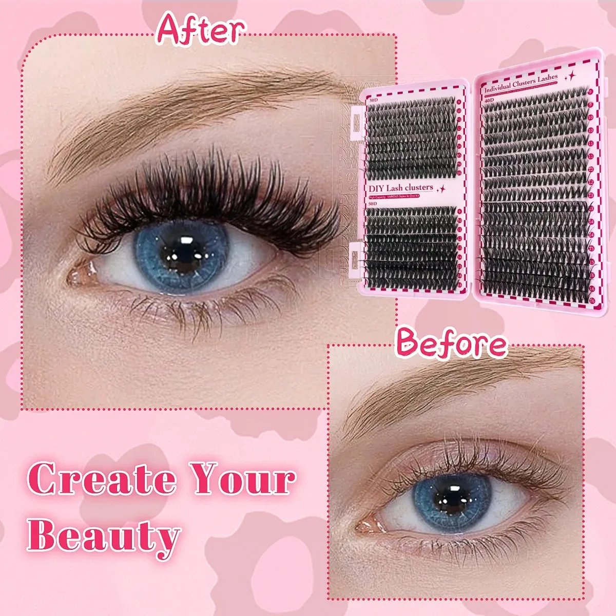 700PCS-30D/40D/50D 80D DIY Eyelash Extension Kit Mixed Length 9-16mm, D-Curl Eyelashes for DIY and Various Festive Celebrations 700PCS-30D/40D/50D 80D DIY Eyelash Extension Kit Mixed Length 9-16mm, D-Curl Eyelashes for DIY and Various Festive Celebrations