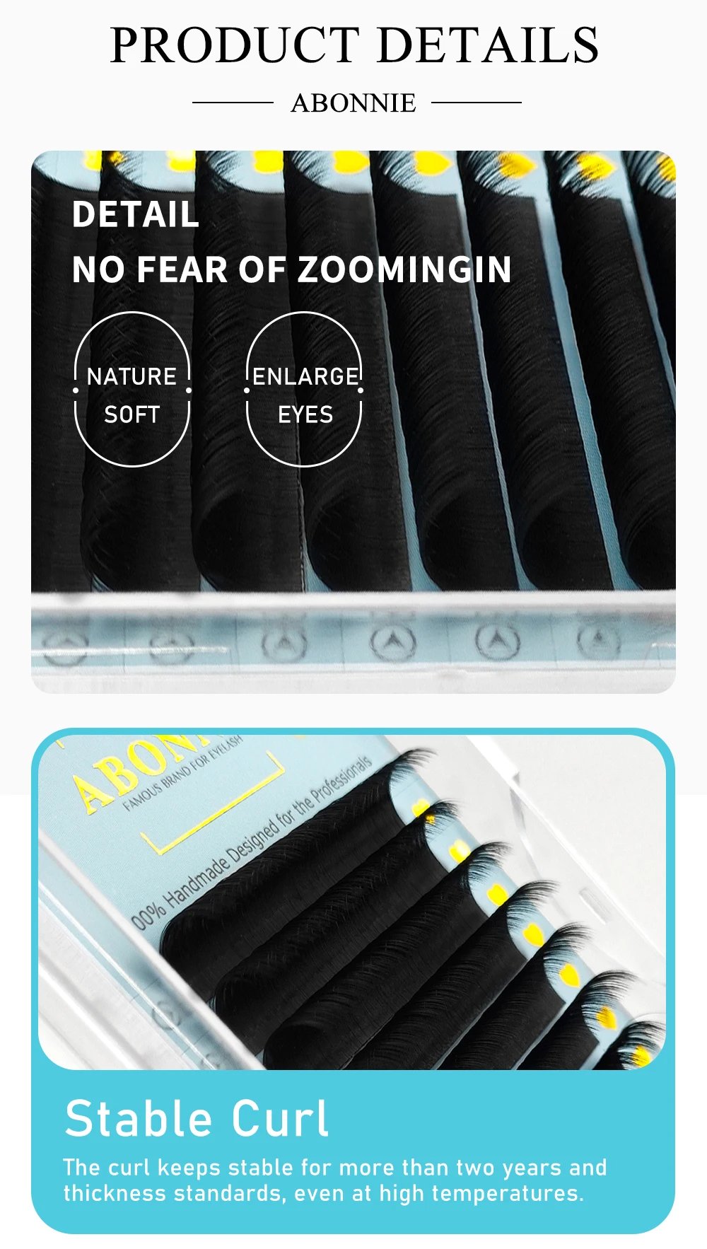 Abonnie Cashmere Classic Individual Eyelashes Extensions Ultra Matte Black Lashes Fluffy Cilia All Size Cilios