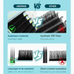 Abonnie Cashmere Classic Individual Eyelashes Extensions Ultra Matte Black Lashes Fluffy Cilia All Size Cilios - Image 6