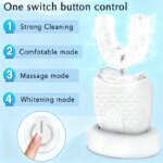 Portable U-shaped electric toothbrush, ultrasonic 360-degree cleaning, silicone whitening automatic toothbrush, oral tool - Image 2