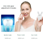 Portable U-shaped electric toothbrush, ultrasonic 360-degree cleaning, silicone whitening automatic toothbrush, oral tool - Image 3