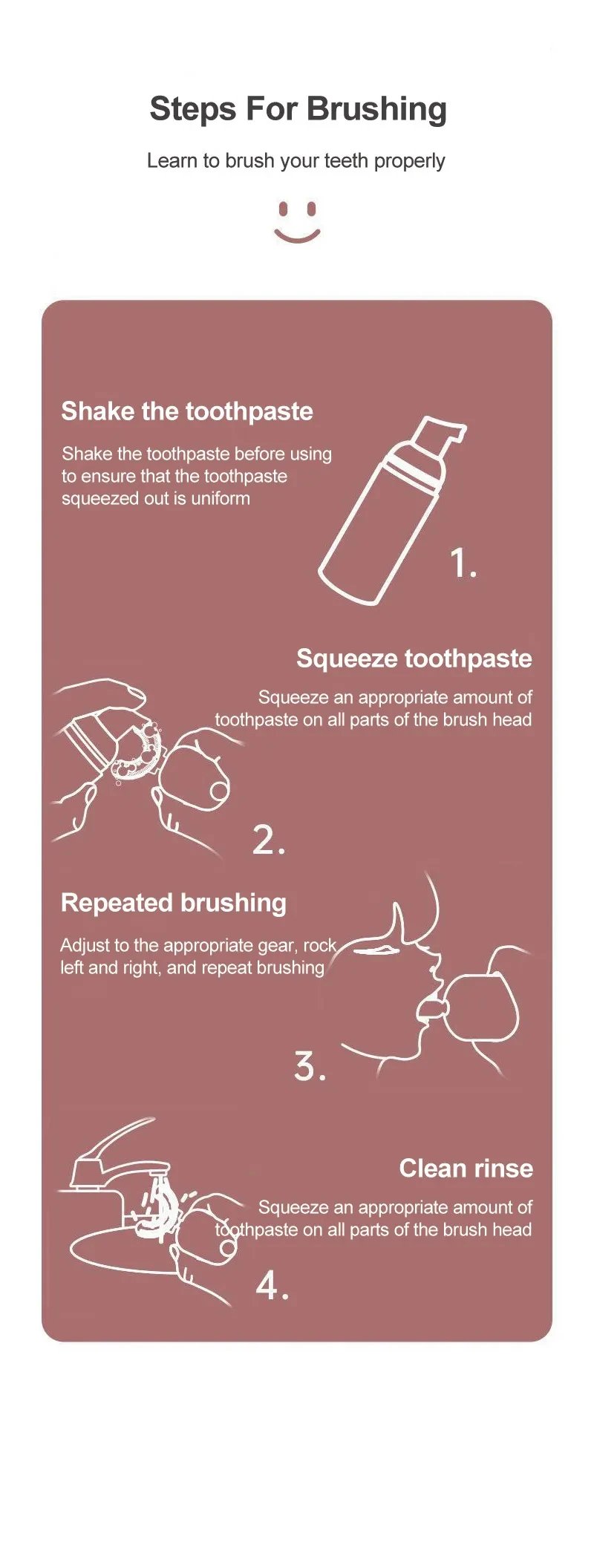 Children U-shaped Electric Toothbrush 360 Degrees Smart Cartoon Kids Silicone Toothbrush Automatic Rechargeable Sonic Toothbrush