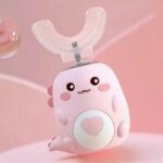 Children U-shaped Electric Toothbrush 360 Degrees Smart Cartoon Kids Silicone Toothbrush Automatic Rechargeable Sonic Toothbrush - Image 6