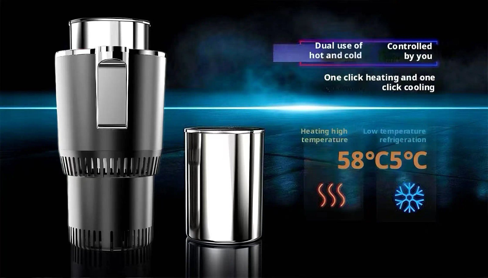 Car Intelligent Quick Cooling Cup Dual Use Rapid Freezer Holder Mini Fridge Heating And Cooling Cup for Hot And Cold Beverages Car Intelligent Quick Cooling Cup Dual Use Rapid Freezer Holder Mini Fridge Heating And Cooling Cup for Hot And Cold Beverages