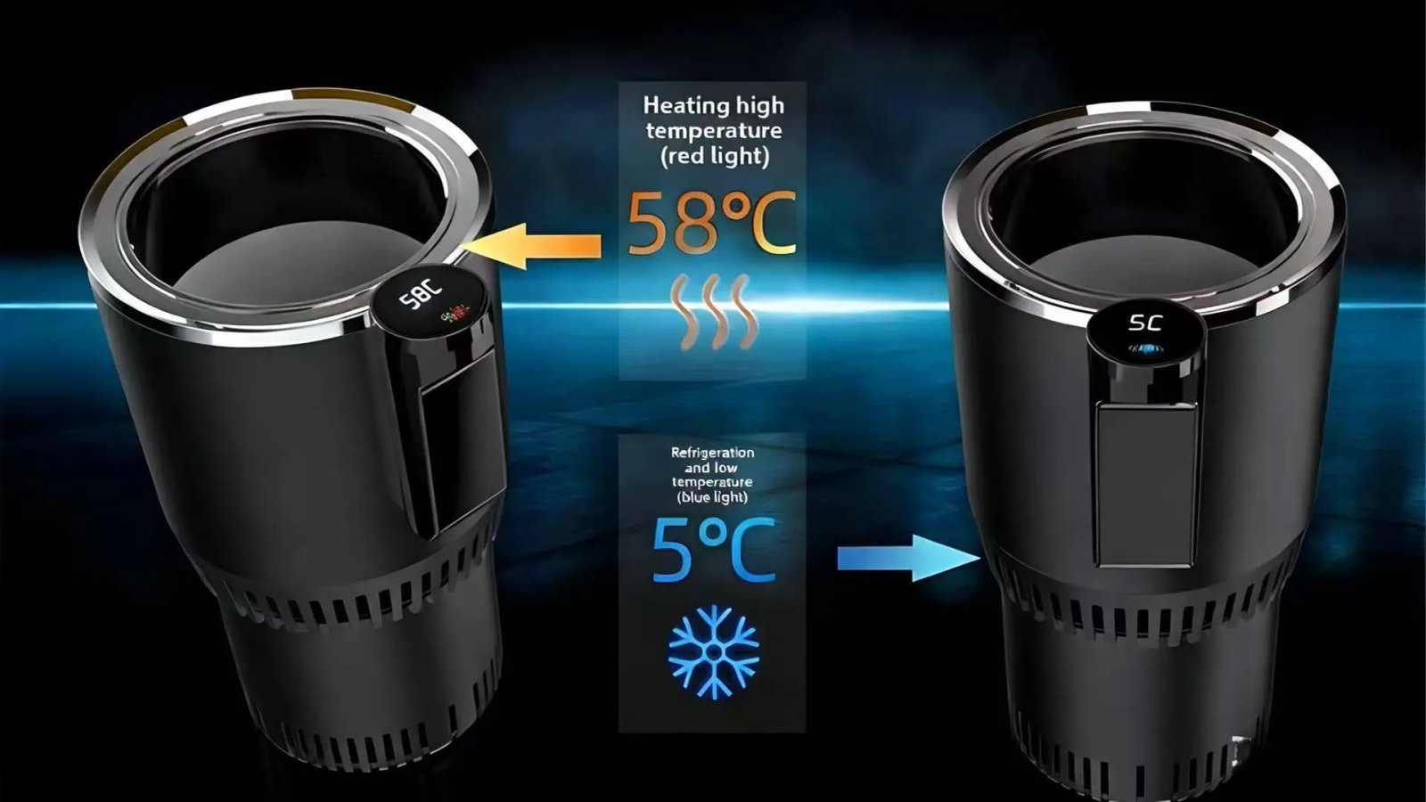 Car Intelligent Quick Cooling Cup Dual Use Rapid Freezer Holder Mini Fridge Heating And Cooling Cup for Hot And Cold Beverages Car Intelligent Quick Cooling Cup Dual Use Rapid Freezer Holder Mini Fridge Heating And Cooling Cup for Hot And Cold Beverages