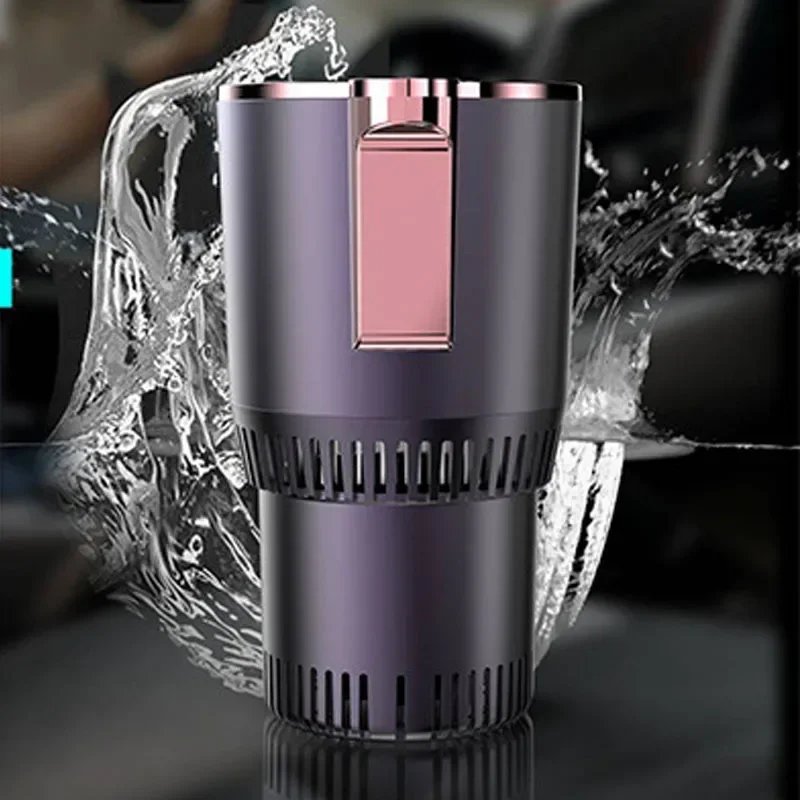 2-in-1 Smart Cooling Heating Car Cup Holder Intelligent Hot and Cold Cup Holder Mini Car Refrigerator Office Cooling and Heating