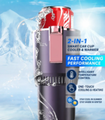 2-in-1 Smart Cooling Heating Car Cup Holder Intelligent Hot and Cold Cup Holder Mini Car Refrigerator Office Cooling and Heating
