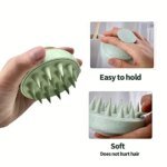 1pc Silicone Shampoo Brush Body Massage Brush Bath Shower Brush Salon Hairdressing Tool Scalp Massage Comb Hair Washing Comb - Image 5