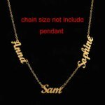 Custom Multiple Personalized Name Necklaces Jewelry Chain Pendant Name Gold Color Necklace for Women Men Stainless Steel Gifts - Image 4
