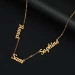 Custom Multiple Personalized Name Necklaces Jewelry Chain Pendant Name Gold Color Necklace for Women Men Stainless Steel Gifts - Image 5