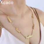 Custom Multiple Personalized Name Necklaces Jewelry Chain Pendant Name Gold Color Necklace for Women Men Stainless Steel Gifts - Image 3