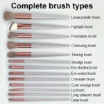 Makeup Brush Set Soft Fluffy Professiona Cosmetic Foundation Powder Eyeshadow Kabuki Blending Make Up Brush Beauty Tool Makeup - Image 6