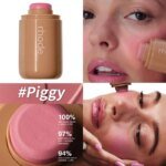 Makeup Cheek Blush Cream Blusher Stick Lip Gloss Phone Case for iPhone 16 17 Pro Max Piggy Sprinkle Sun Soak Tan Line Lipstick - Image 5