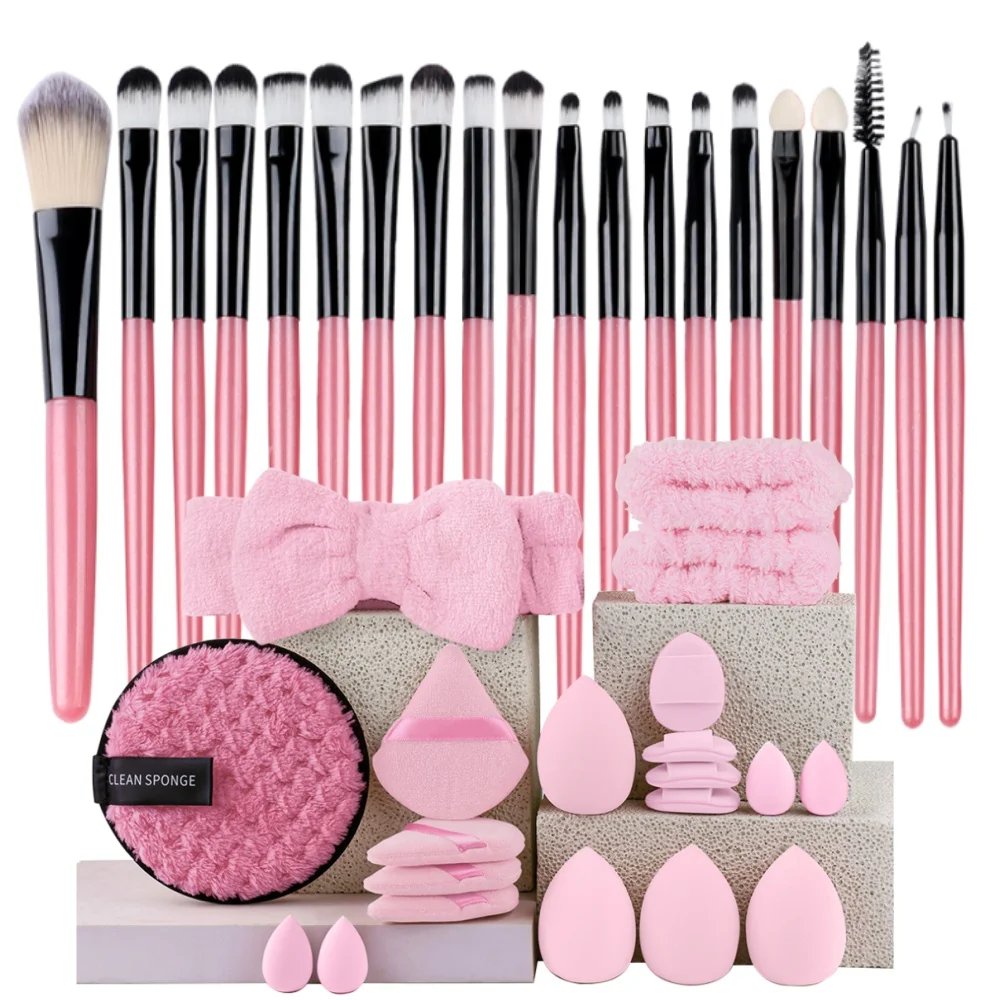 21996-ufub7o.jpg Makeup Brushes Set Premium Synthetic Kabuki Foundation Concealers Powder Blush Blending Face Eye Shadows Brush Set - Image 1