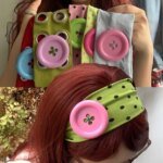 1pc Retro Ins Style Polka Dot Button Headband Fashion Women Y2K French Hair Accessories Cute Sweet Dating Hair Band - Image 4
