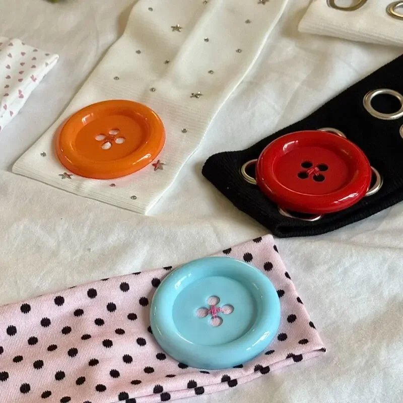 1pc Retro Ins Style Polka Dot Button Headband Fashion Women Y2K French Hair Accessories Cute Sweet Dating Hair Band 1pc Retro Ins Style Polka Dot Button Headband Fashion Women Y2K French Hair Accessories Cute Sweet Dating Hair Band