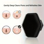 1/3-piece facial cleansing tool set, stainless steel heart-shaped scraping tool, ice roller, silicone facial brush - Image 3