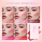Lakerain 2in1 Cream & Powder Blush Palette Natural Long-lasting High Pigment Blush Makeup Pan Clear Vitality Girl Blush Palette - Image 6