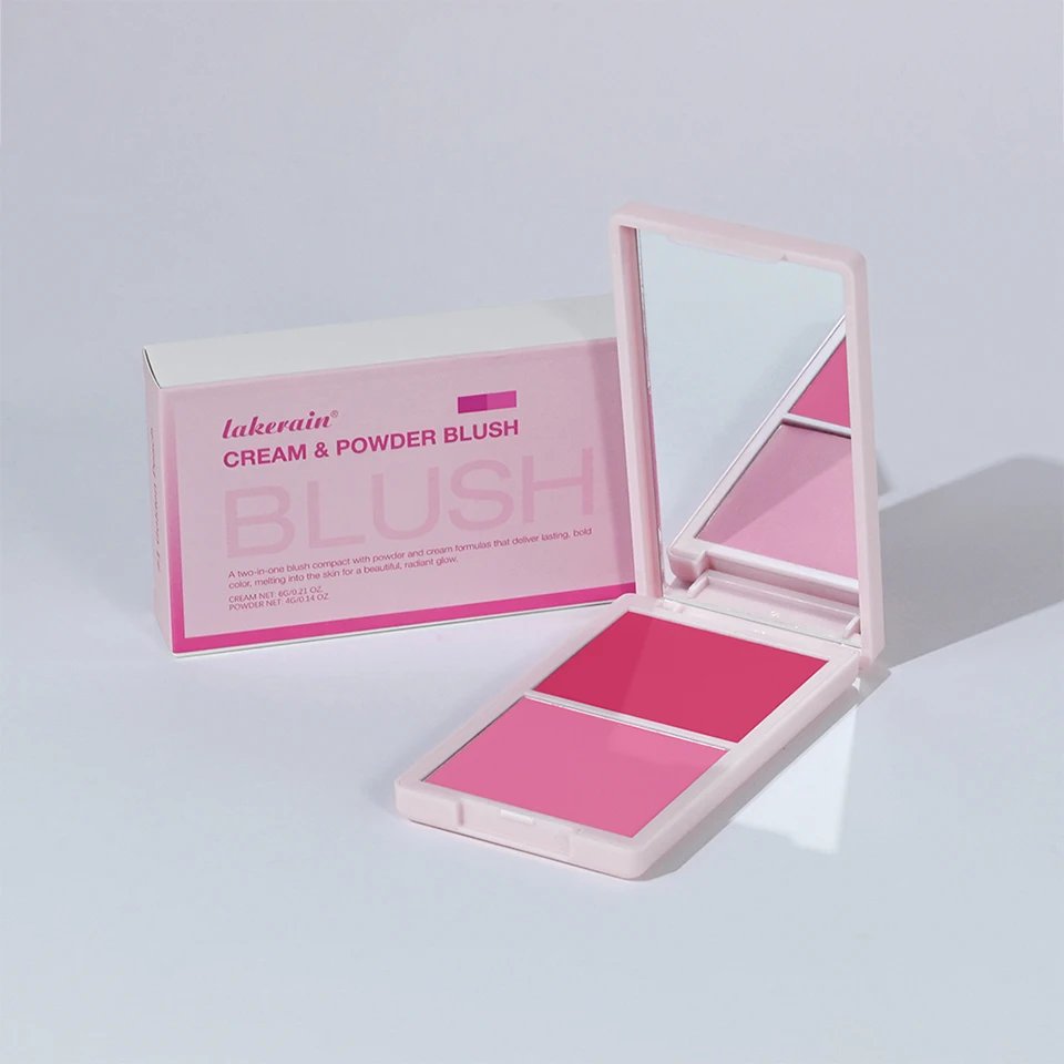 Lakerain 2in1 Cream & Powder Blush Palette Natural Long-lasting High Pigment Blush Makeup Pan Clear Vitality Girl Blush Palette Lakerain 2in1 Cream & Powder Blush Palette Natural Long-lasting High Pigment Blush Makeup Pan Clear Vitality Girl Blush Palette