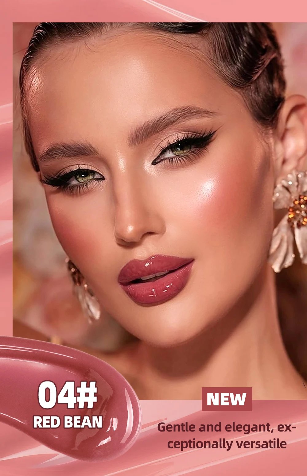 Mirror Lip Gloss, Lightweight Texture, Waterproof and Moisturizing, Long-Lasting Luster, Natural Makeup Effect