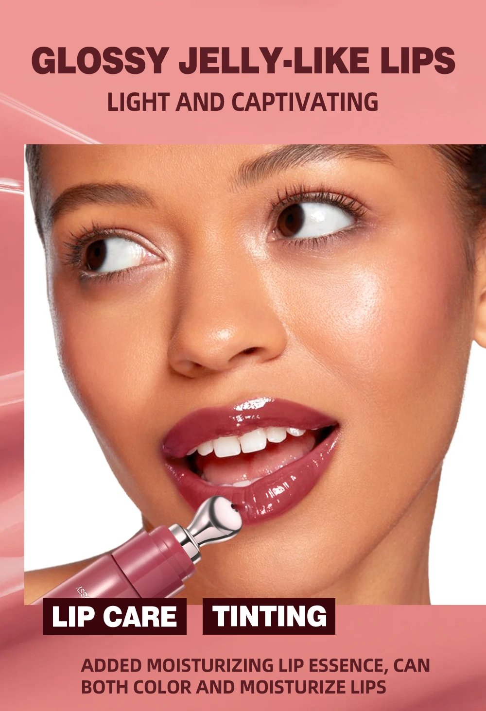 Mirror Lip Gloss, Lightweight Texture, Waterproof and Moisturizing, Long-Lasting Luster, Natural Makeup Effect