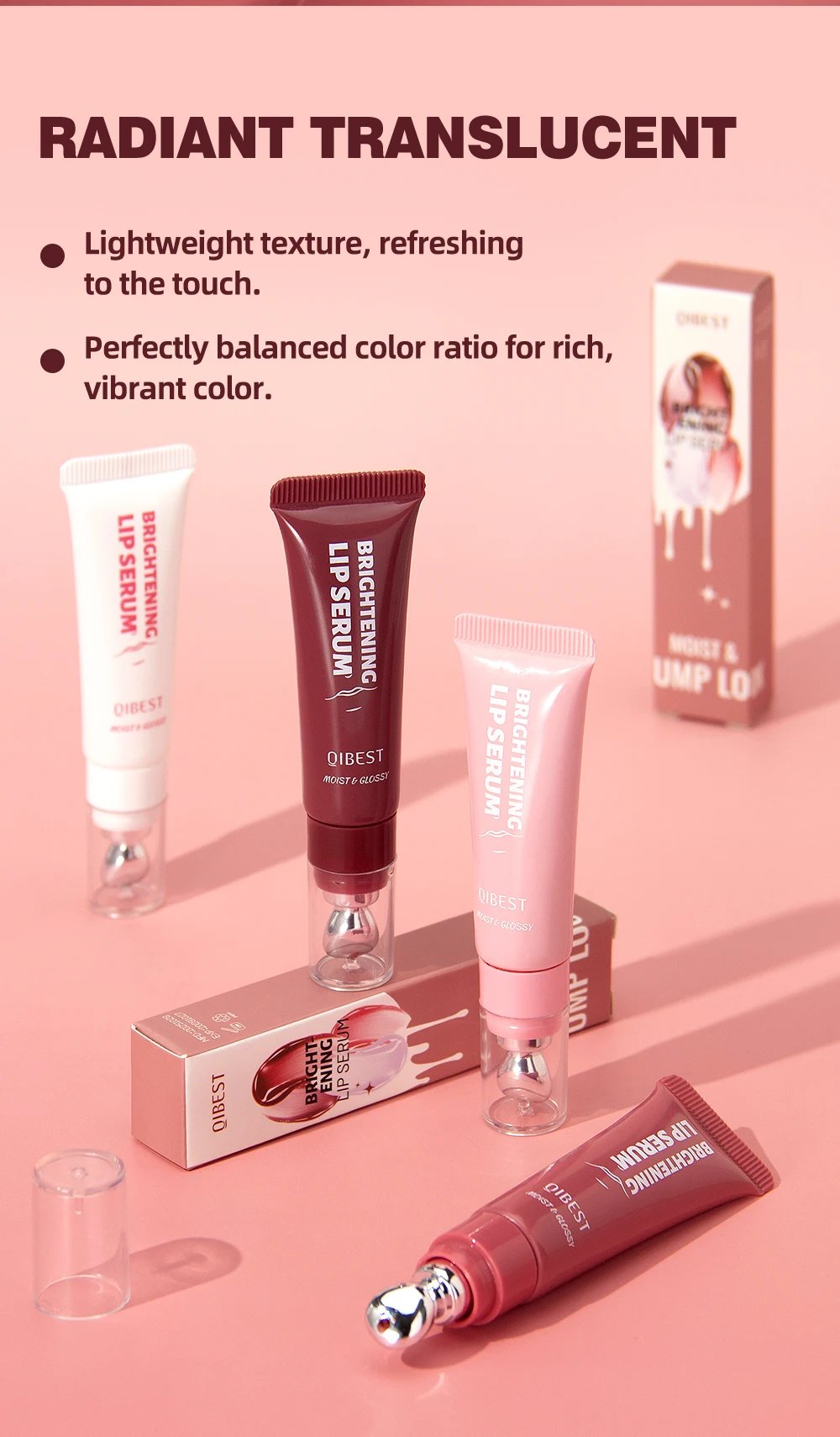 Mirror Lip Gloss, Lightweight Texture, Waterproof and Moisturizing, Long-Lasting Luster, Natural Makeup Effect
