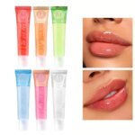 6Pcs Fruity Flavor Watery Glossy Lip Gloss Set Clear Lip Gel Hydrating Moisturizing Lip Gloss Women Lips Makeup Wholesale - Image 5
