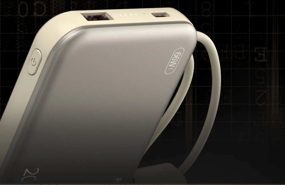 20000mAh 66W Fast Charge Power Bank CCC Chinese Certification with Cable for Xiaomi Huawei Samsung IPhone