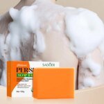100/200G Persimmon Soap Bar for Body Odor Removal, Handmade Persimmon Green Tea Soap for Face and Body Wash Gentle Deodorant Bar - Image 6