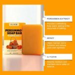 100/200G Persimmon Soap Bar for Body Odor Removal, Handmade Persimmon Green Tea Soap for Face and Body Wash Gentle Deodorant Bar - Image 4
