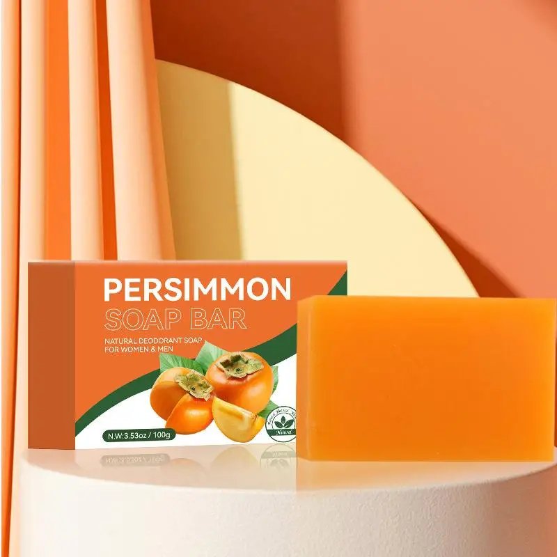 100/200G Persimmon Soap Bar for Body Odor Removal, Handmade Persimmon Green Tea Soap for Face and Body Wash Gentle Deodorant Bar 100/200G Persimmon Soap Bar for Body Odor Removal, Handmade Persimmon Green Tea Soap for Face and Body Wash Gentle Deodorant Bar