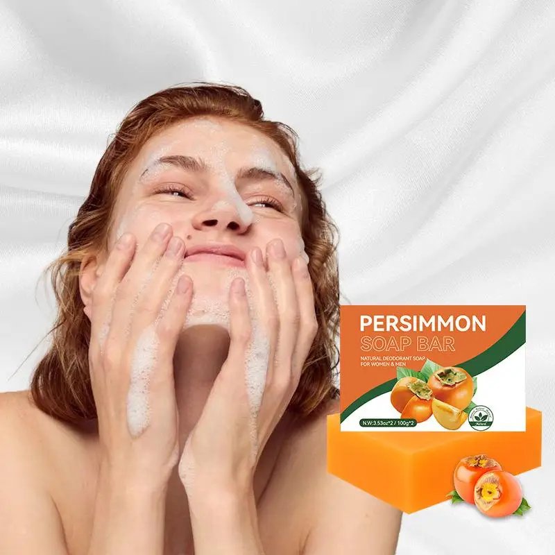 100/200G Persimmon Soap Bar for Body Odor Removal, Handmade Persimmon Green Tea Soap for Face and Body Wash Gentle Deodorant Bar 100/200G Persimmon Soap Bar for Body Odor Removal, Handmade Persimmon Green Tea Soap for Face and Body Wash Gentle Deodorant Bar