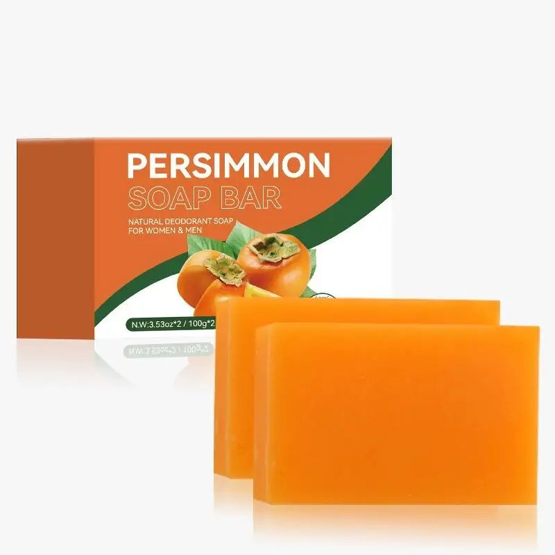 100/200G Persimmon Soap Bar for Body Odor Removal, Handmade Persimmon Green Tea Soap for Face and Body Wash Gentle Deodorant Bar 100/200G Persimmon Soap Bar for Body Odor Removal, Handmade Persimmon Green Tea Soap for Face and Body Wash Gentle Deodorant Bar