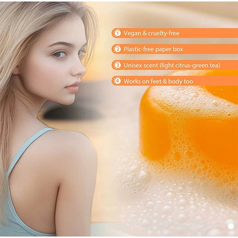 Japanese Persimmon Soap Bar,Body Purifying Deodorizing Natural Mild Soap Bar with Green Tea Extracts,Gentle on All Skin Types Japanese Persimmon Soap Bar,Body Purifying Deodorizing Natural Mild Soap Bar with Green Tea Extracts,Gentle on All Skin Types