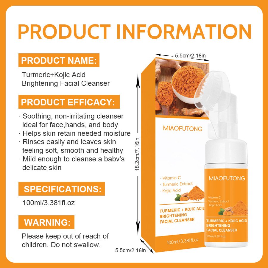 Turmeric Cleanser & Soap Sets Deeply Cleansing Kojic Acid Blackhead Remover Skin Cleansing Oil Control Fade Acne Marks Brighten Turmeric Cleanser & Soap Sets Deeply Cleansing Kojic Acid Blackhead Remover Skin Cleansing Oil Control Fade Acne Marks Brighten