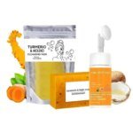 Turmeric Cleanser & Soap Sets Deeply Cleansing Kojic Acid Blackhead Remover Skin Cleansing Oil Control Fade Acne Marks Brighten - Image 2