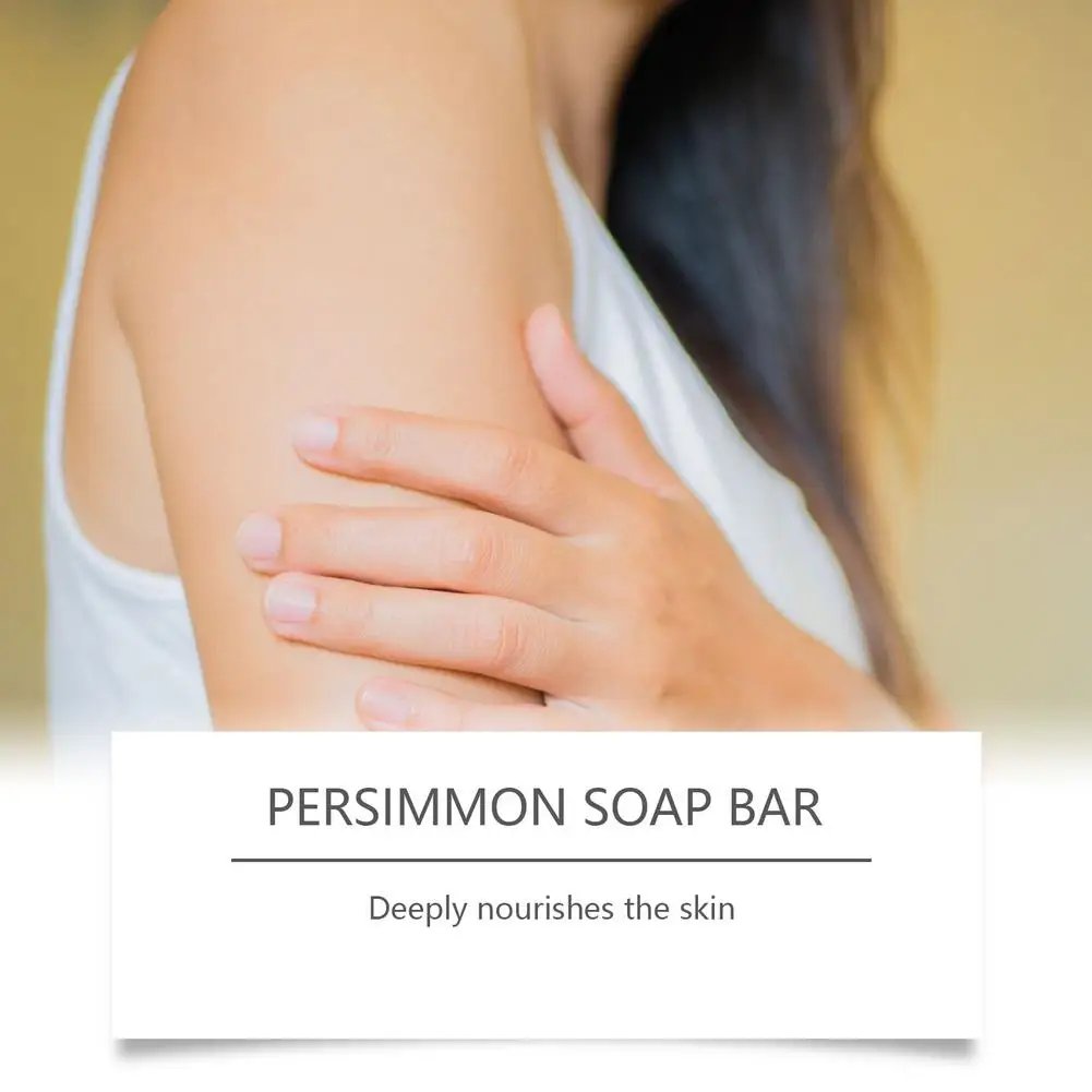 100g Natural Persimmon Body Soap for Odor Control and Daily Cleansing Persimmon Deodorant Soap Bar for Men & Women Skin Care